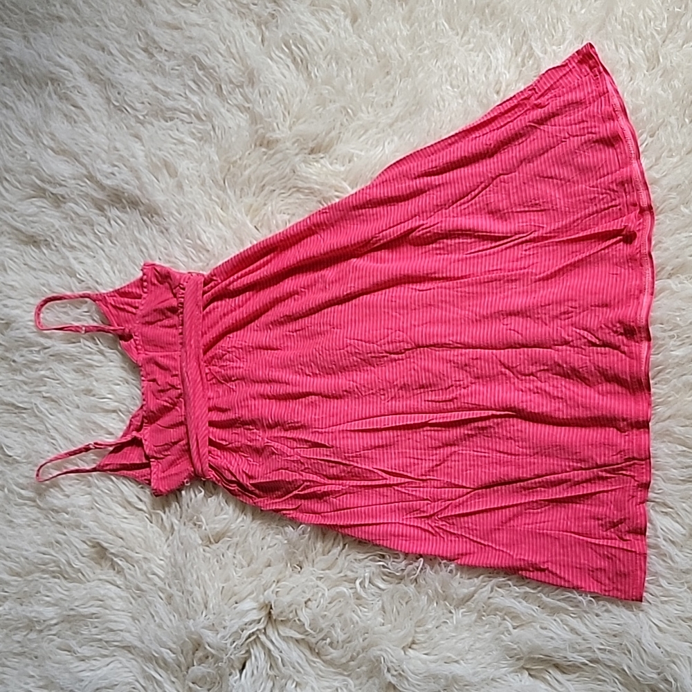 American Eagle Outfitters Babydoll Pink Striped Dress - Picture 4 of 10